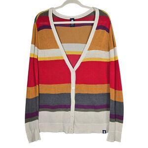 Doctor Who 4th Doctor Scarf Striped Cardigan Womens LG L Hot Topic BBC Cosplay
